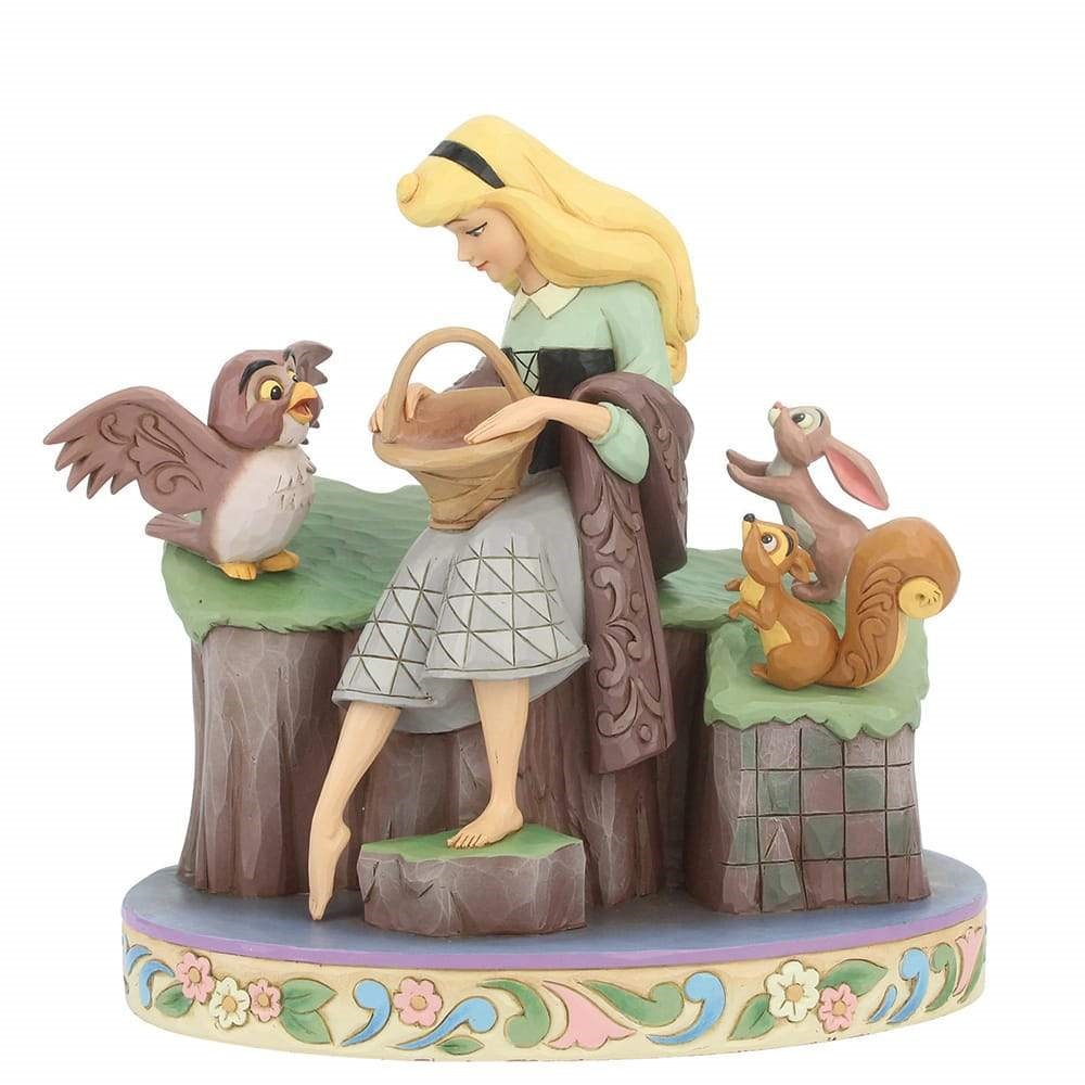 konsol lodret afregning Disney figur Tornerose i skoven med dyr