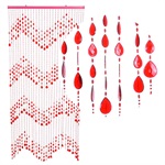Perleforhæng Bølge - Rødt Mønster
