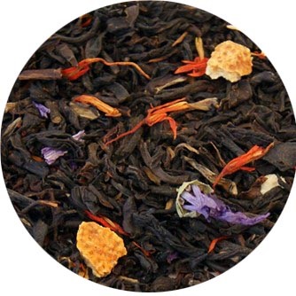 H.C. Andersen te - Orange og blomster